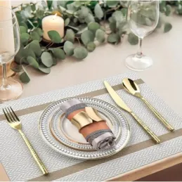 Set de table GENIA 300 x 450 mm / Gris-doré