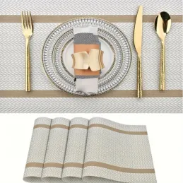 Set de table GENIA 300 x 450 mm / Gris-doré