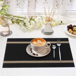 Set de table GENIA 300 x 450 mm / Noir et or