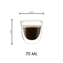 Tasse thermique à café GLANCE 70 ml / Transparente