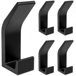 Set de 5 patères autocollantes LULO / Noir mat