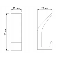 Set de 5 patères autocollantes LULO / Noir mat