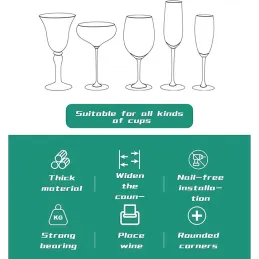 2 pièces de porte-verres à une rangée MILENIUM / Blanc