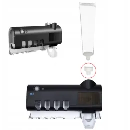 Porte-brosses à dents exclusif avec stérilisation UV et distributeur / Noir mat