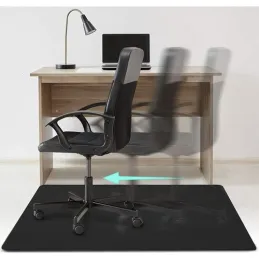 Tapis de protection pour chaise 1400 x 1000 mm / Noir mat