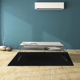 Tapis de protection pour chaise 1400 x 1000 mm / Noir mat