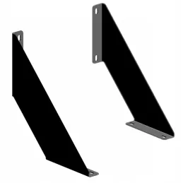 Lot de 2 consoles d’étagère MALAGA / Noir mat