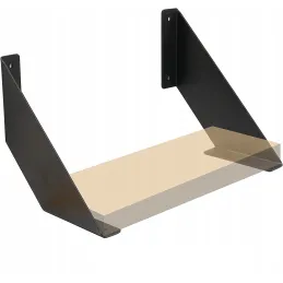 Lot de 2 consoles d’étagère MALAGA / Noir mat