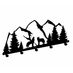 Patère murale ALPEN / Noir mat