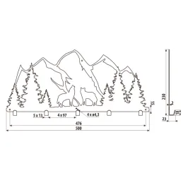 Patère murale ALPEN / Noir mat