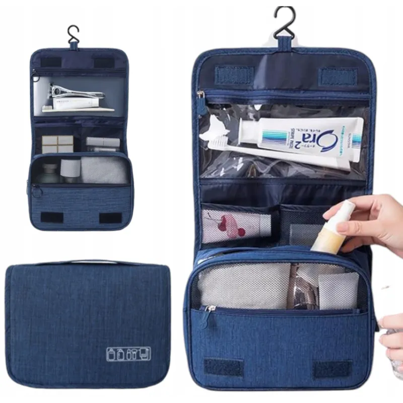 Organiseur de voyage pour cosmétiques CLEAR / Bleu