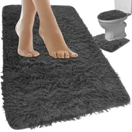 Set de 3 tapis de salle de bain / Anthracite