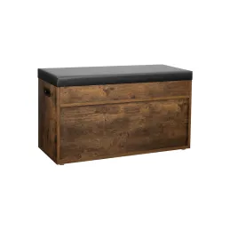 Meuble à chaussures avec tabouret MEXICO / Bois vintage – noir