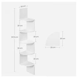Étagère d’angle REGALO WOOD / Blanc