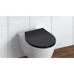 Abattant WC avec fermeture ralentie SLIM / Noir