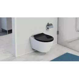 Abattant WC avec fermeture ralentie SLIM / Noir
