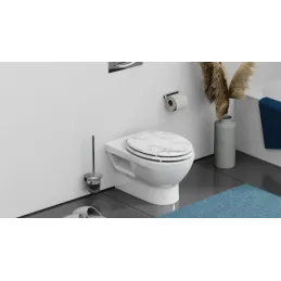 Siège de toilette WC avec fermeture en douceur / Marbre
