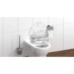 Siège de toilette WC avec fermeture en douceur / Marbre