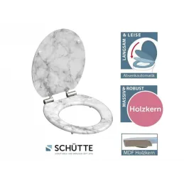 Siège de toilette WC avec fermeture en douceur / Marbre