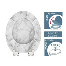Siège de toilette WC avec fermeture en douceur / Marbre