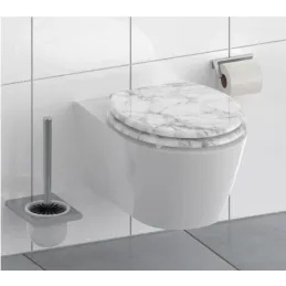 Siège de toilette WC avec fermeture en douceur / Marbre