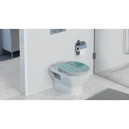 Abattant WC avec frein de chute / Blue wood