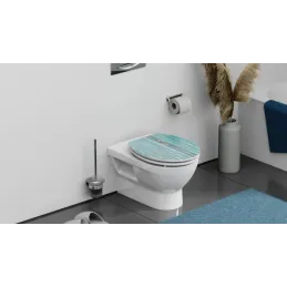 Abattant WC avec frein de chute / Blue wood