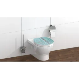 Abattant WC avec frein de chute / Blue wood