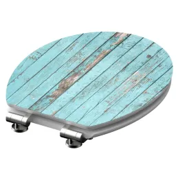 Abattant WC avec frein de chute / Blue wood
