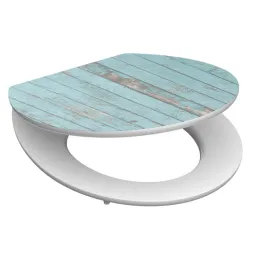 Abattant WC avec frein de chute / Blue wood