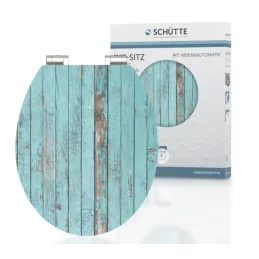 Abattant WC avec frein de chute / Blue wood