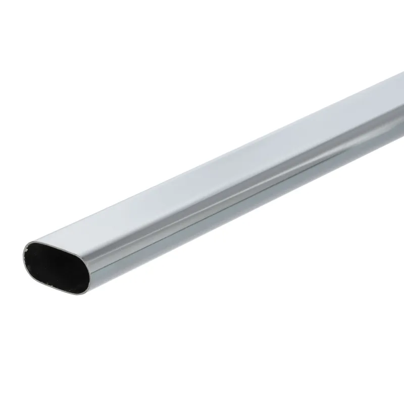 Tringle de penderie ovale UNION / Chrome brillant