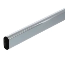 Tringle de penderie ovale UNION / Chrome brillant