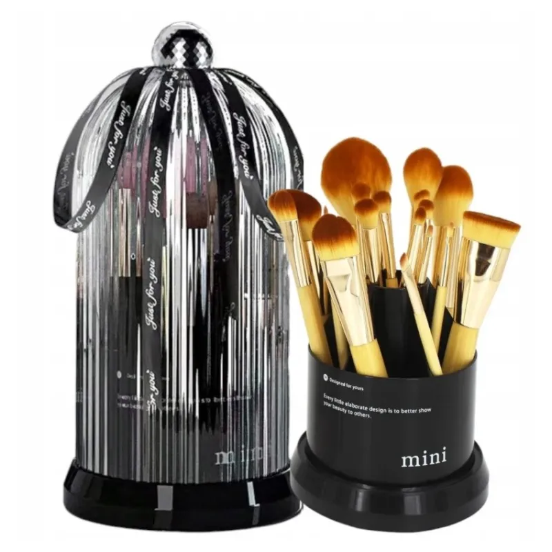 Organiseur MINI pour pinceaux et maquillage / Noir fumé