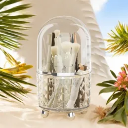 Organiseur pour pinceaux et maquillage SMARAGD / Argent