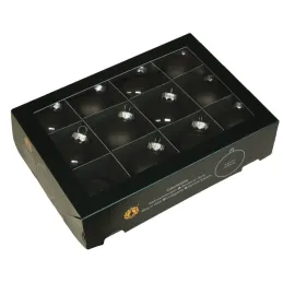 Lot de boules de Noël en verre GLAMOUR 50 mm – 12 pièces / Noir