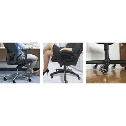 Lot de 5 roulettes de bureau OFFICE 75 mm / Noir