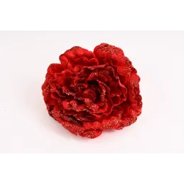 Fleur décorative pour sapin PIVONKA 160 mm / Rouge