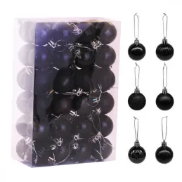SET 48ks vianočných ozdôb GRUM / Čierna
