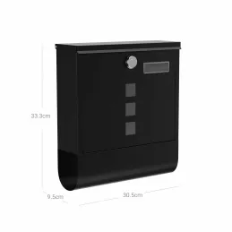 Boîte aux lettres ALANOS / Noir mat】【。