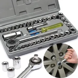 Coffret d’outils 40 pièces avec mallette / Gris
