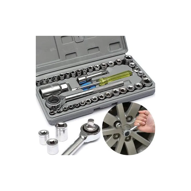 Coffret d’outils 40 pièces avec mallette / Gris
