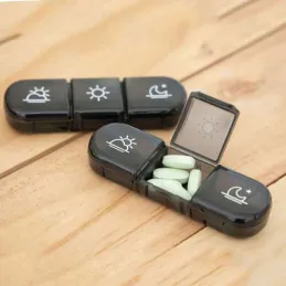 Organiseur et distributeur de médicaments exclusif MEDICAL / Noir