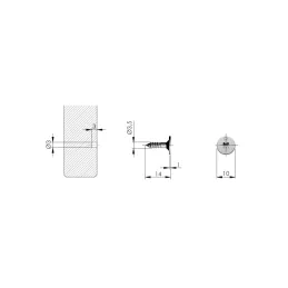 Poussoir avec adaptateur K-PUSH pour ouverture sans poignée – aimant extra-puissant / Blanc