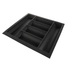 Organiseur de couverts GRANDO à surface antidérapante / Noir mat