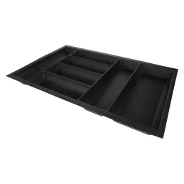 Organiseur de couverts GRANDO à surface antidérapante / Noir mat