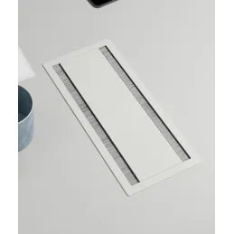 Passe-câbles double face ASA DUAL 314 x 148 mm / Blanc mat