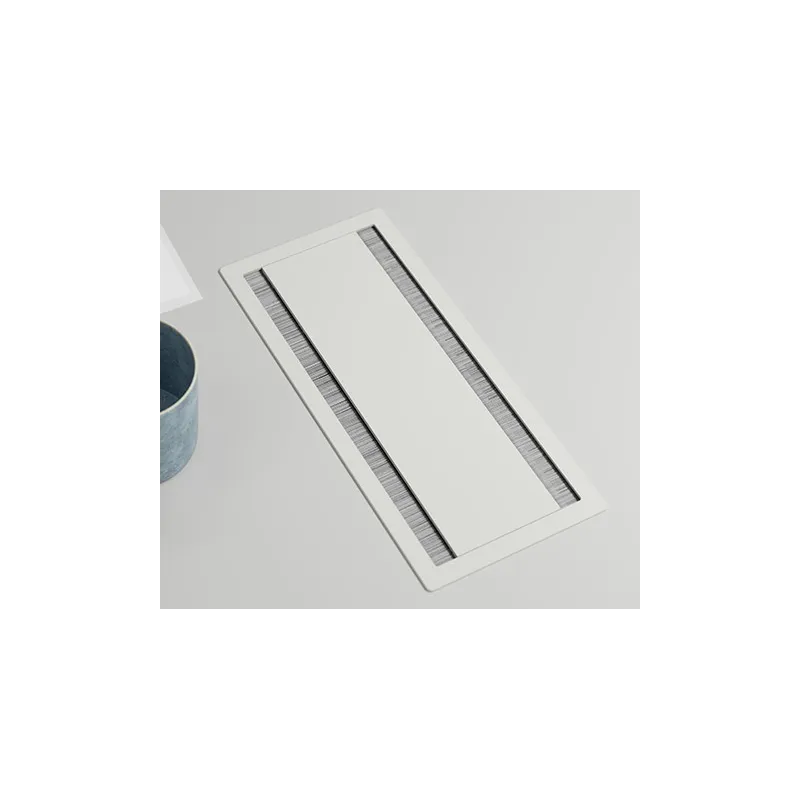 Passe-câbles double face ASA DUAL 314 x 148 mm / Blanc mat