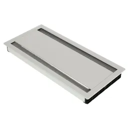 Passe-câbles double face ASA DUAL 314 x 148 mm / Blanc mat