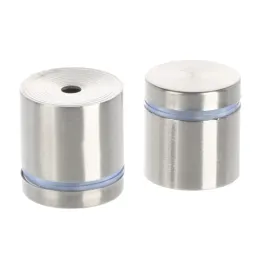 Lot de 2 fixations pour verre LUNARY / Acier inoxydable